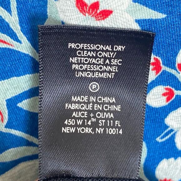 Alice + Olivia Delora Fitted Mock Neck Floral Midi Dress Palace Daffodil 2 NWT - Picture 12 of 13